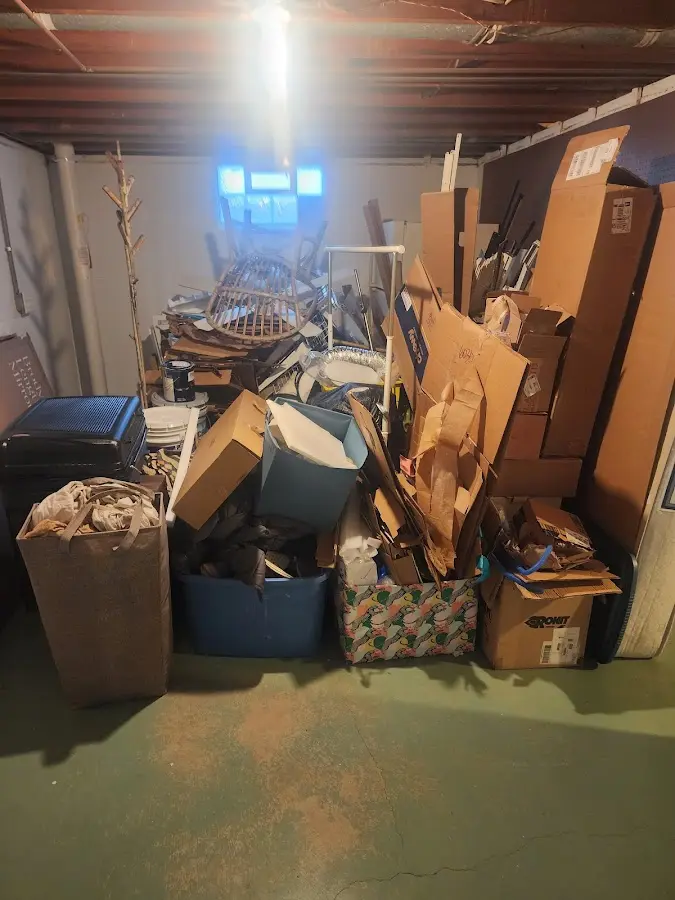 Roll-off dumpster container at job site for Construction Dumpster Rental in Oakmont